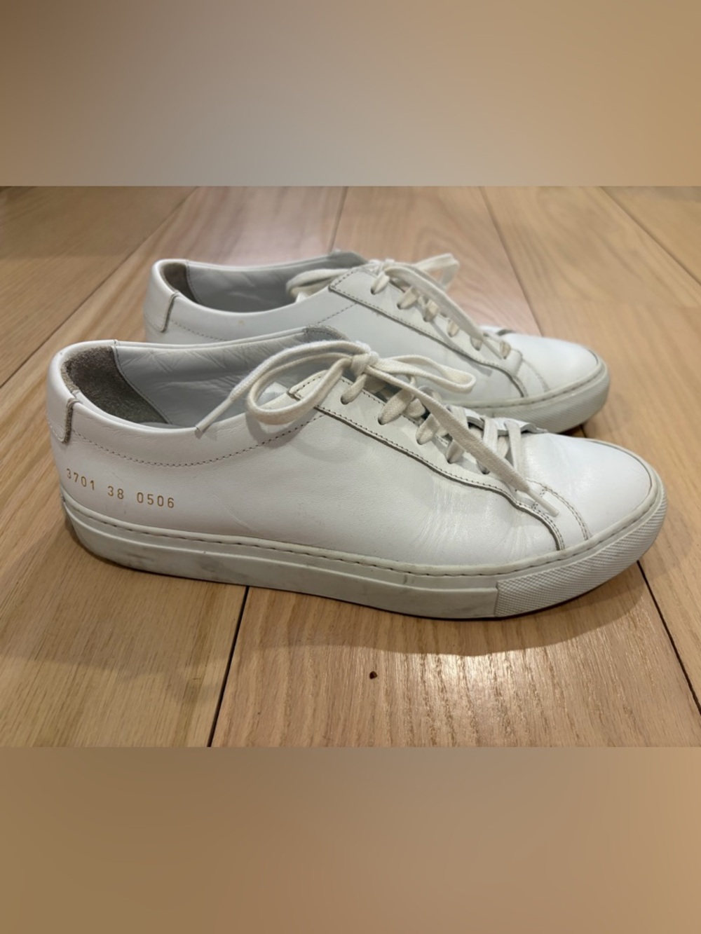 Common Projects Original Achilles White Low-Top Leather Sneakers